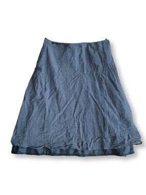 Loro Piana Italy Fabric Women's Grey Wool Blend Midi Skirt Old Money Quiet Luxur